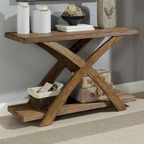 Furniture of America CM4178S Bryanna - Sofa Table - Antique Light Oak