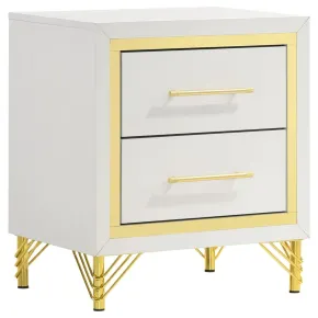 Coaster Fine Furniture 224732 Lucia - 2-Drawer Nightstand - White