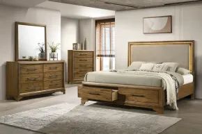New Classic 00-B1424-34C New Classic 00-B1424-34C Talcott - 5/0 Queen 4 Piece Bedroom Set (Bed, Dresser, Mirror, Chest) - Brown