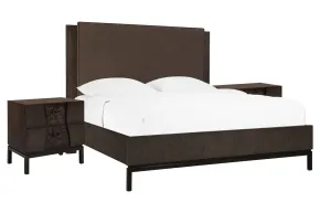 Pulaski Furniture P419-BR-K5-KIT2 Pulaski Furniture P419-BR-K5-KIT2 Modern Mosaic - California King Panel Bed With 2 Nightstands - Brown