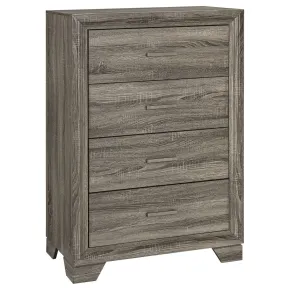 Coaster Fine Furniture 223345 Wright - 4-Drawer Chest Of Drawers - Brown Oak