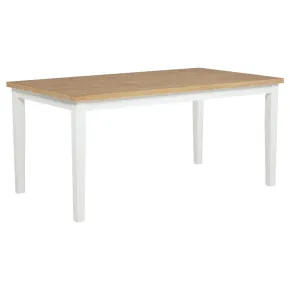 Coaster Fine Furniture 122501 Andrews - 66" Rectangular Dining Table - Light Ash And White