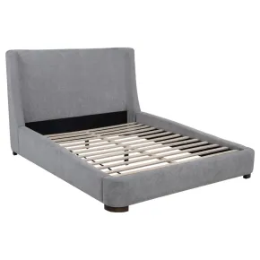 Coaster Fine Furniture 315928Q Rennes - Upholstered Queen Wingback Platform Bed - Gray