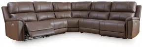 Ashley Furniture PCU12001S4 Ashley Furniture PCU12001S4 Bleckley - 5-Piece Power Reclining Sectional With RAF And LAF Recliners - Espresso