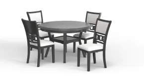 New Classic D1701-50S-GRY Gia - 5 Piece Round Dining Set - Gray