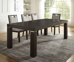 Furniture of America CM3784T Caterina - Dining Table With X Leaf - Dark Walnut / Beige