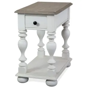 Riverside Furniture 38009 Jameson - Chairside Table - White