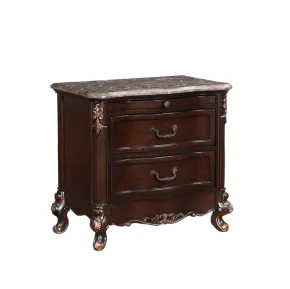 New Classic B532-040 Constantine - Nightstand With Marble Top - Cherry