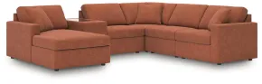 Ashley Furniture 92102S52 Ashley Furniture 92102S52 Modmax - 6-Piece Sectional With Laf Corner Chaise, Raf Corner Chair And Storage Console - Spice