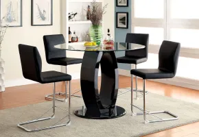 Furniture of America CM3825BK-PC-2PK Lodia - Counter Height Chair (Set of 2) - Black