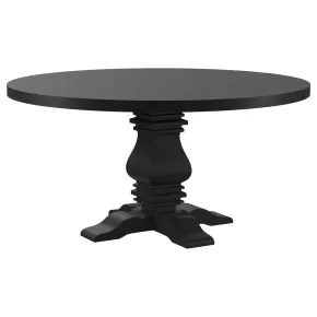 Coaster Fine Furniture 115530 Florence - Round Pedestal Base Dining Table - Black