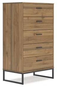 Ashley Furniture EB1866-245 Deanlow - Five Drawer Chest - Honey