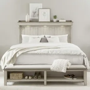 Liberty Furniture 457-BR-CMS Liberty Furniture 457-BR-CMS Ivy Hollow - California King Mantle Storage Bed - Weathered Linen / Dusty Taupe