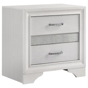 CoasterEveryday 205112 Miranda - 2-Drawer Nightstand - White