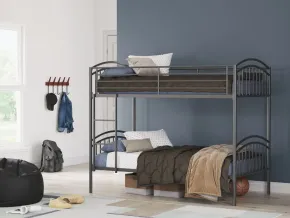 Ashley Furniture PCB400-59 Lanceburg - Twin/Twin Bunk Bed With Ladder - Gray