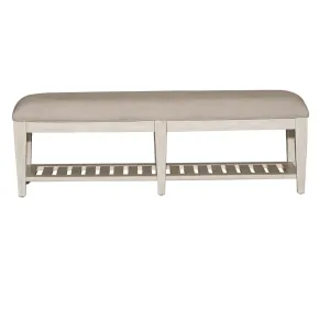 Liberty Furniture 824-BR47 Heartland - Bed Bench - Antique White / Tobacco Tops