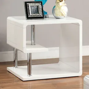 Furniture of America CM4057E Ninove - End Table - White