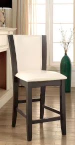 Furniture of America CM3710GY-PC-2PK Manhattan - Counter Height Chair (Set of 2) - Gray / White