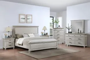 New Classic 00-B3941-16N New Classic 00-B3941-16N Silver Sands - 6/6 Eastern King 6 Piece Bedroom Set (Bed & Dresser & Mirror & Chest & 2 Nightstands) - Gray