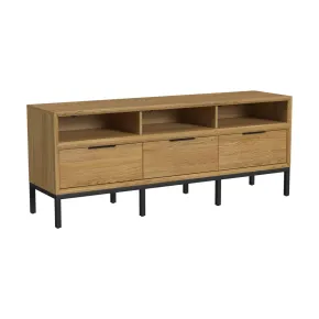 Intercon NP-HT-7028-NTO-C Newport - 70" TV Console - Natural Oak