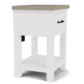 Riverside Furniture 37298 Cora - One Drawer Nightstand - White