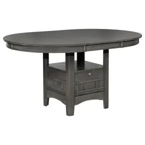 CoasterEveryday 108211 Lavon - Oval Extension Leaf Dining Table - Medium Gray