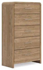 Ashley Furniture PCB1121-46 Gramburg - Five Drawer Chest - Warm Natural Brown
