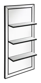 CoasterEssence 961631 Oriel - Rectangular 3-Shelf Wall Mirror - Silver