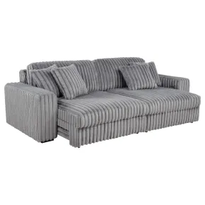 Coaster Fine Furniture 600536PB2 Jacana - RAF Power Sofa Chaise With 2 Piece Pillow, Box 2 of 2 - Gray
