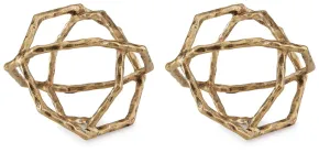 Ashley Furniture A2000670 Laddington - Sculpture (Set of 2) - Antique Brass Finish