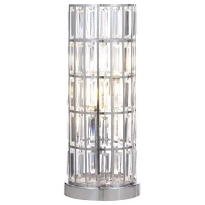 Coaster Fine Furniture 920235 Wanda - Crystal Shade Bedside Table Lamp - Silver