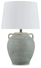 Ashley Furniture L100814 Shawburg - Terracotta Table Lamp - Antique Green
