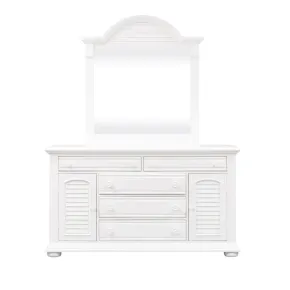 Liberty Furniture 607-BR-DM Summer House - Dresser & Mirror - White