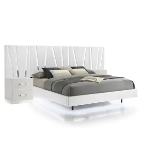 New Classic 00-1840-300NS New Classic 00-1840-300NS Europa - 5/0 Queen Bed With 2 Nightstands & Panels - White