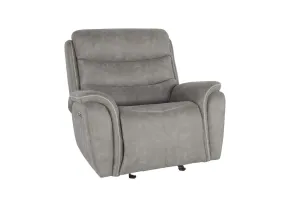 New Classic U092-13P2-GRY Kamari - Glider Recliner With Power Headrest & Footrest - Gray