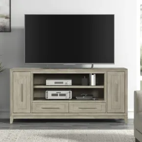 Liberty Furniture FIRE-789-TV80FTS Fireplace TV Consoles - 80" Fireplace TV Console - Light Brown