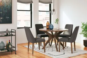 Ashley Furniture D615/15/02(4) Ashley Furniture D615/15/02(4) Lyncott - 5 Pc. - Dining Room Table, 4 Side Chairs - Charcoal / Brown