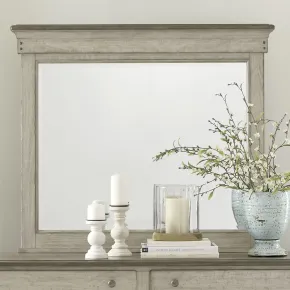 Liberty Furniture 457-BR51 Ivy Hollow - Landscape Mirror - Weathered Linen / Dusty Taupe