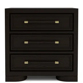 Riverside Furniture 27169 Lydia - 3 Drawer Nightstand - Dark Brown