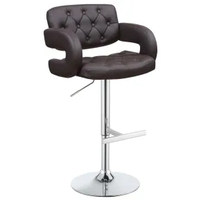 CoasterEssence 102556 Brandi - Adjustable Bar Stool - Chrome And Brown