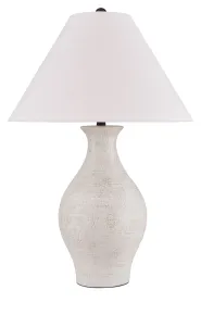 Ashley Furniture L100884 Ashbend - Ceramic Table Lamp - Antique White