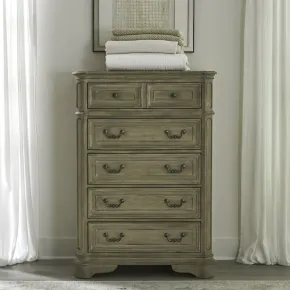 Liberty Furniture 244N-BR41 Liberty Furniture 244N-BR41 Magnolia Manor - 5 Drawer Chest - Weathered Bisque