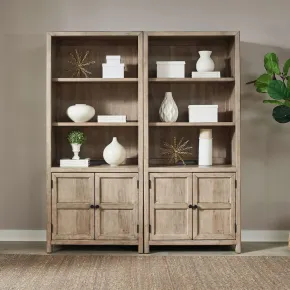 Liberty Furniture 780-HO-2BB Proximity Place - Bunching Bookcase (Set of 2) - Barley Buff