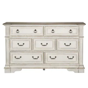 Liberty Furniture 520-BR31 Abbey Park - 7 Drawer Dresser - Antique White