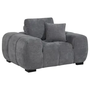 Coaster Fine Furniture 509967 Octavia - Upholstered Track Arm Accent Chair - Charcoal Gray