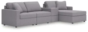 Ashley Furniture 92104S40 Ashley Furniture 92104S40 Modmax - 4-Piece Sectional With Raf Corner Chaise And Storage Console - Granite