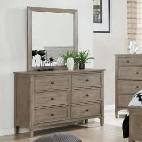 Furniture of America FOA7175D Vevey - Dresser - Wire - Brushed Warm Gray