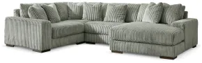 Ashley Furniture 21105S15 Ashley Furniture 21105S15 Lindyn - 4-Piece Sectional With RAF Corner Chaise - Fog