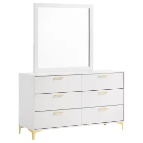 CoasterEveryday 224403M Kendall - 6-Drawer Dresser With Mirror - White