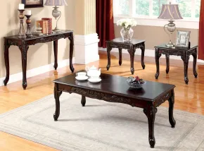 Furniture of America CM4914-3PK Cheshire - 3 Piece Coffee Table Set - Dark Cherry